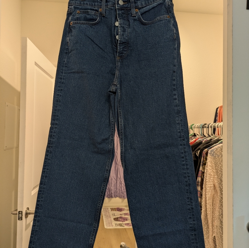 Button fly jeans